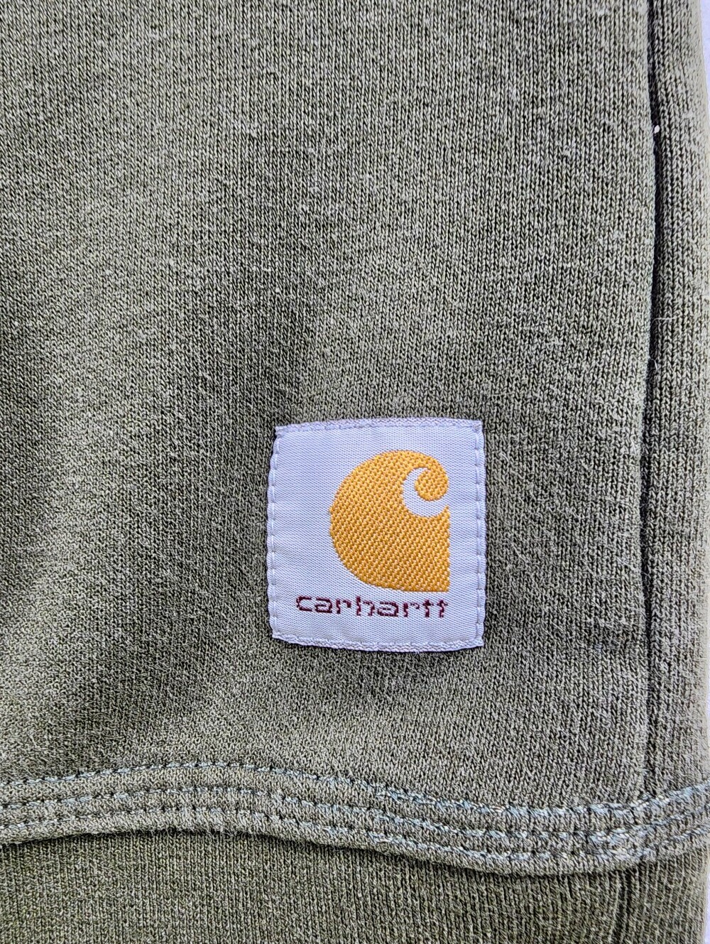 Carhartt K503 Mens XL Olive Quarter Zip Mock Neck Sweatshirt Relaxed Fit - Picture 5 of 12